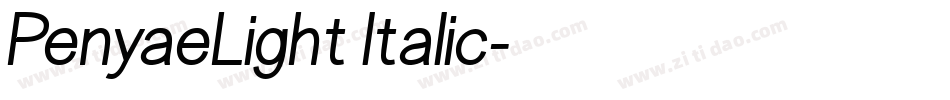 PenyaeLight Italic字体转换